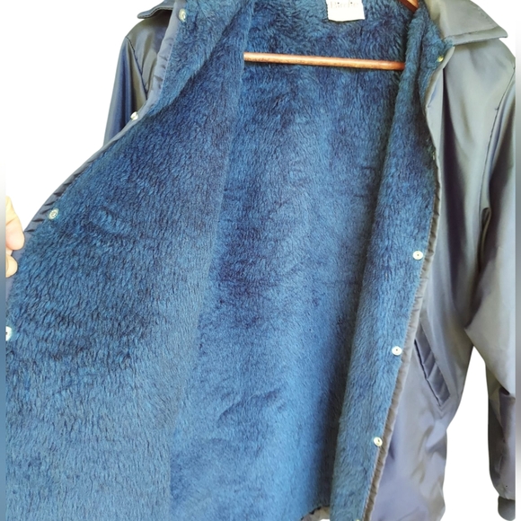 Vintage Birdie Faux Fur Lined Coaches Snap Button Jacket USA - Picture 4 of 7